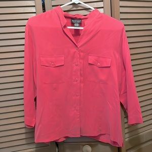 Silk blouse with double pockets